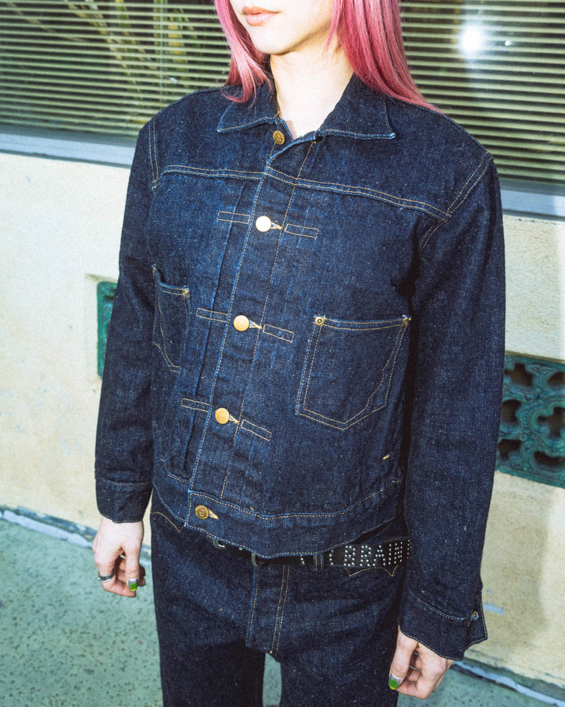 15.5oz Selvedge Denim Trucker Jacket -Rinsed Indigo 10