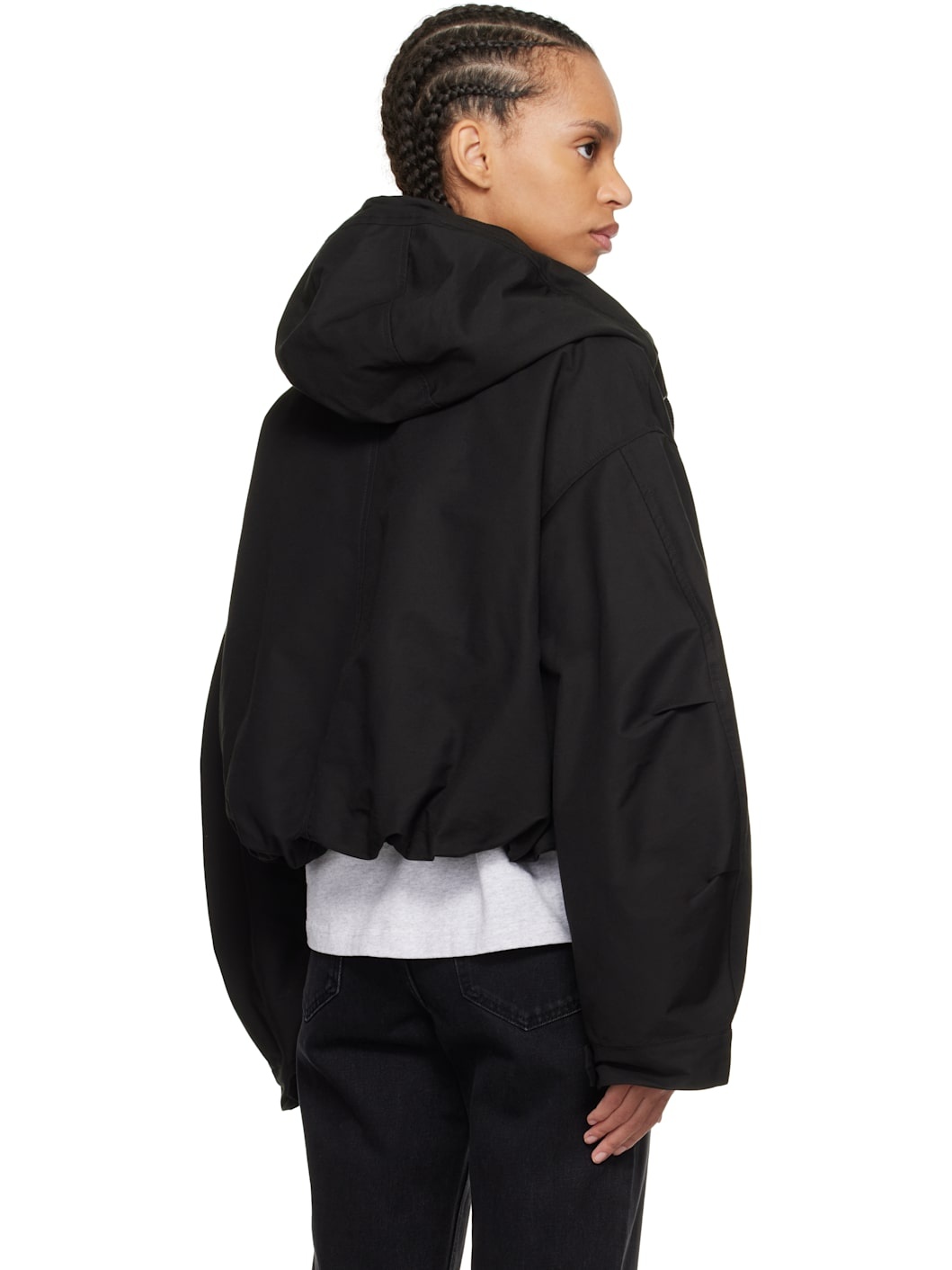 Black 'The Caraco cropped parka' Jacket - 3