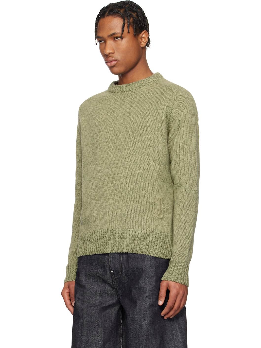 Green Embroidered Sweater - 4