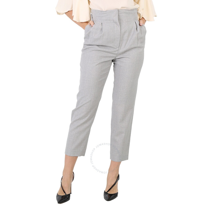 Burberry Ladies Heather Melange Cutout Detail Wool Tailored Trousers - 3