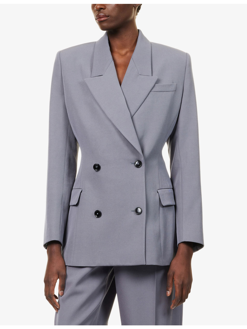 Double-Breasted Tailored Wool Jacket - 3