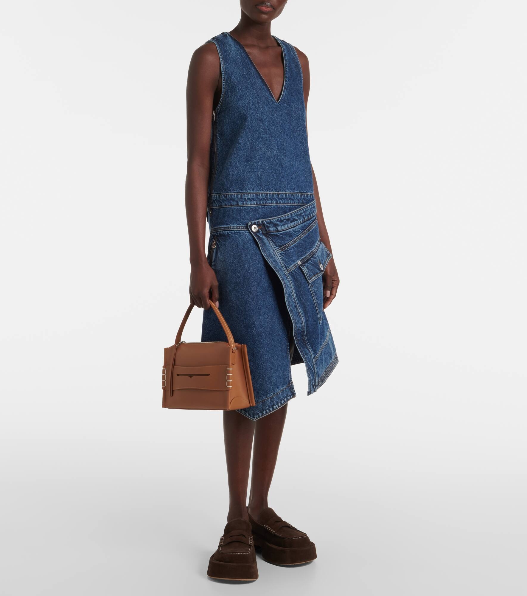 Suede platform penny loafers - 3