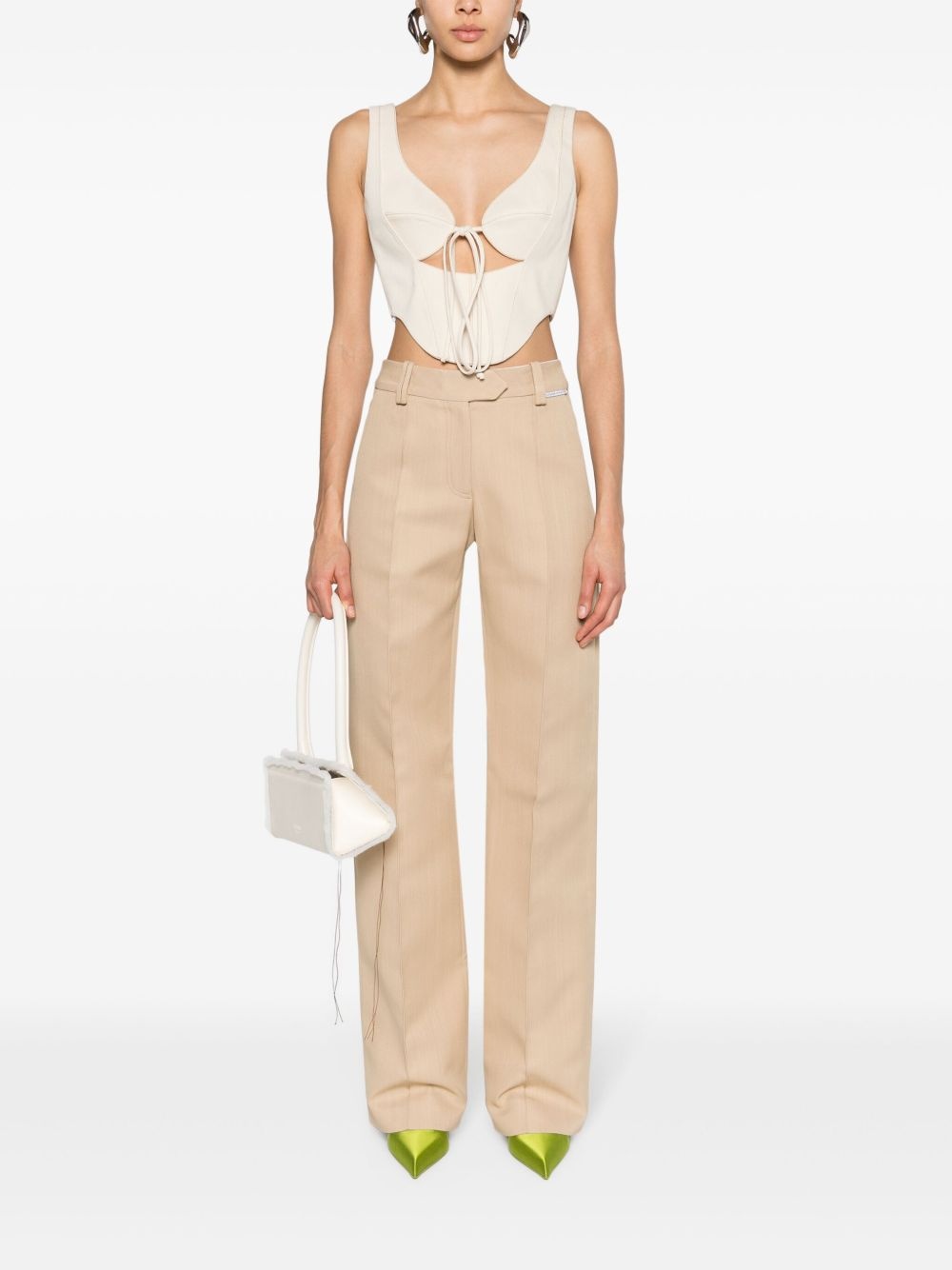 low-rise straight trousers - 2