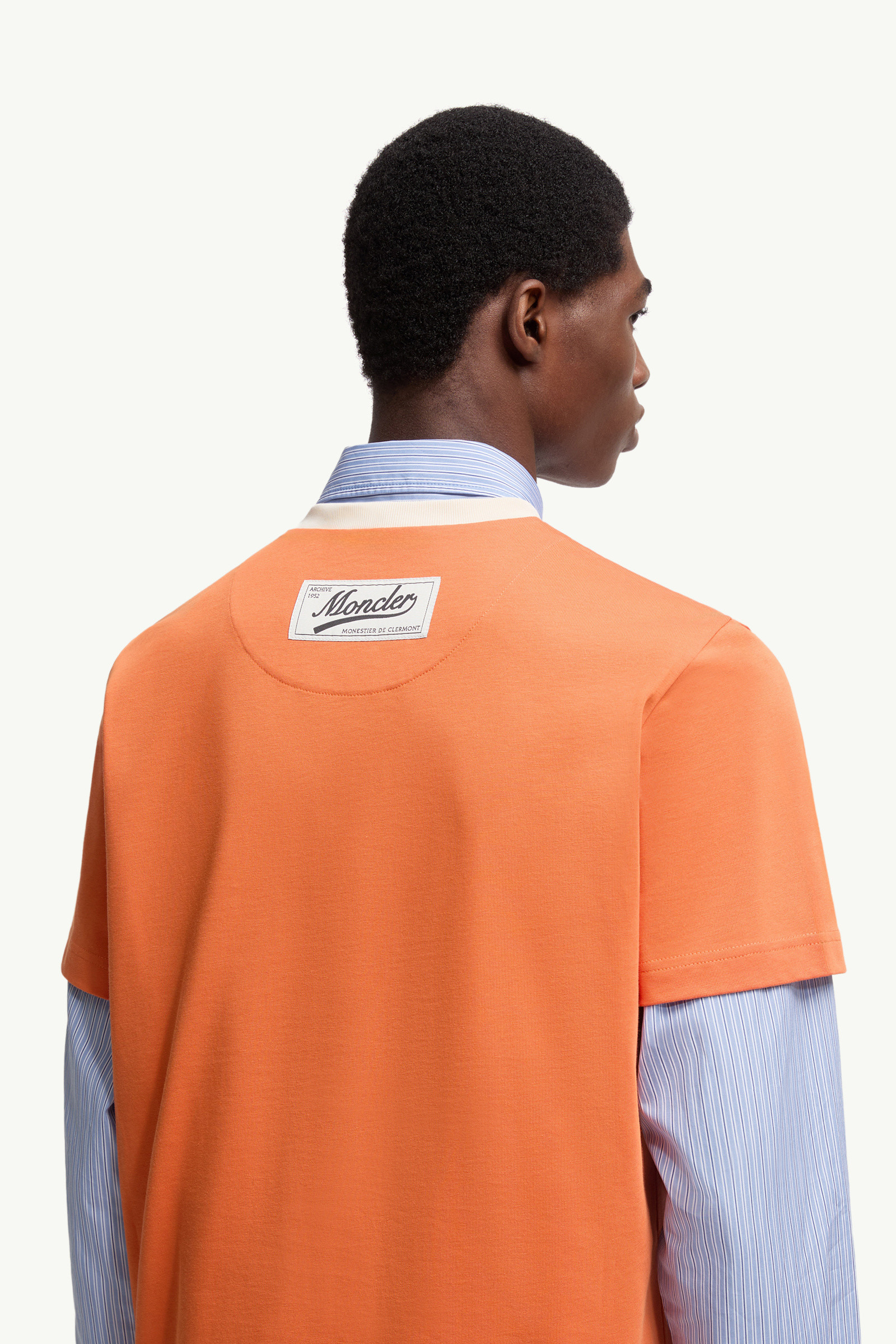 Embroidered Logo Cotton Piquet V-Neck T-Shirt - 6