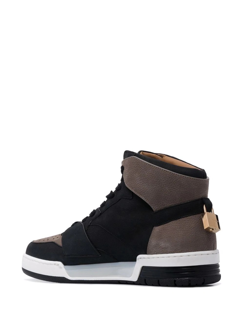 panelled high-top sneakers - 3