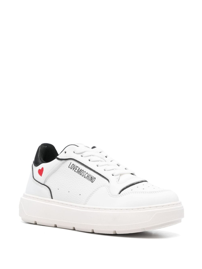 Moschino glitter-logo sneakers outlook