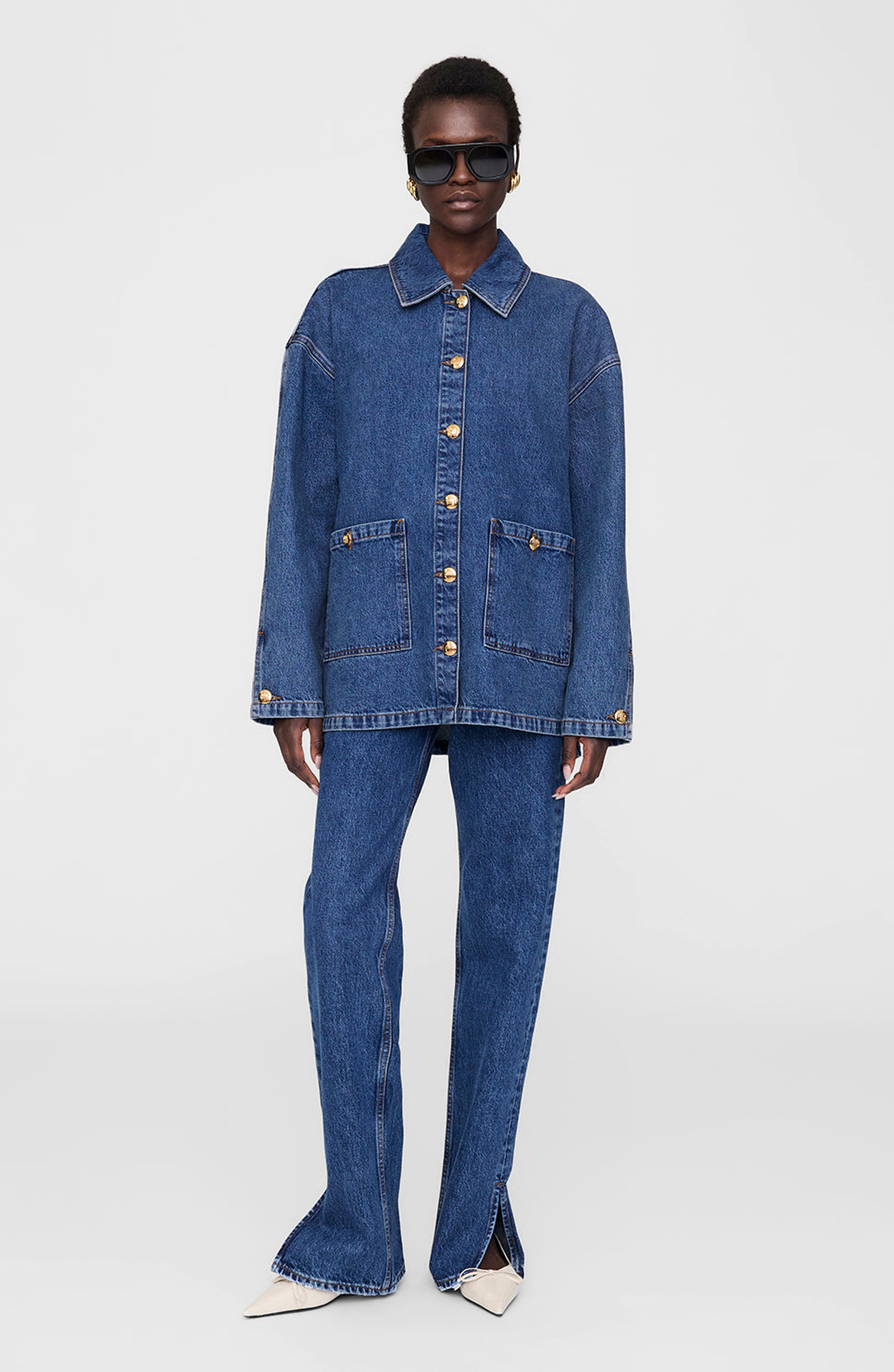 ANINE BING Luca Jacket in Clean Indigo Denim at Nordstrom - 1