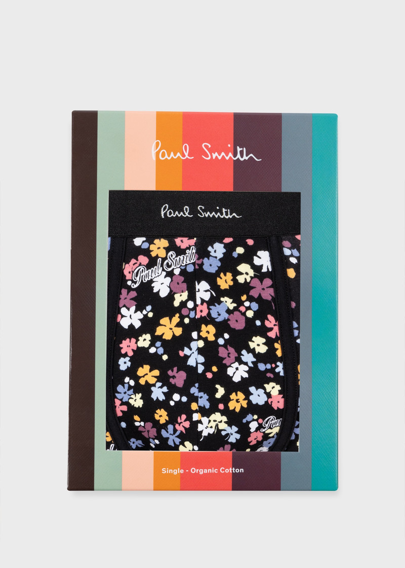 Black 'Logo Floral' Boxer Briefs 4