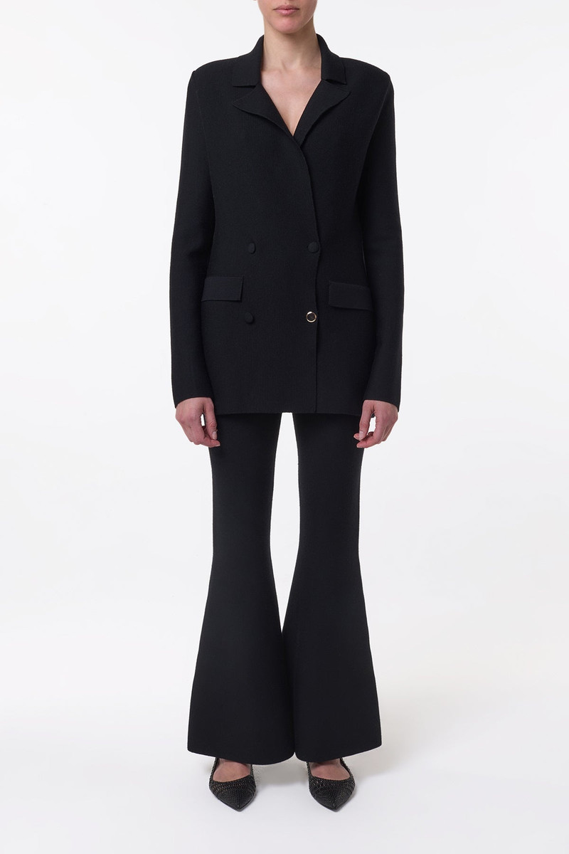 GABRIELA HEARST Bowen Knit Jacket in Black Wool outlook