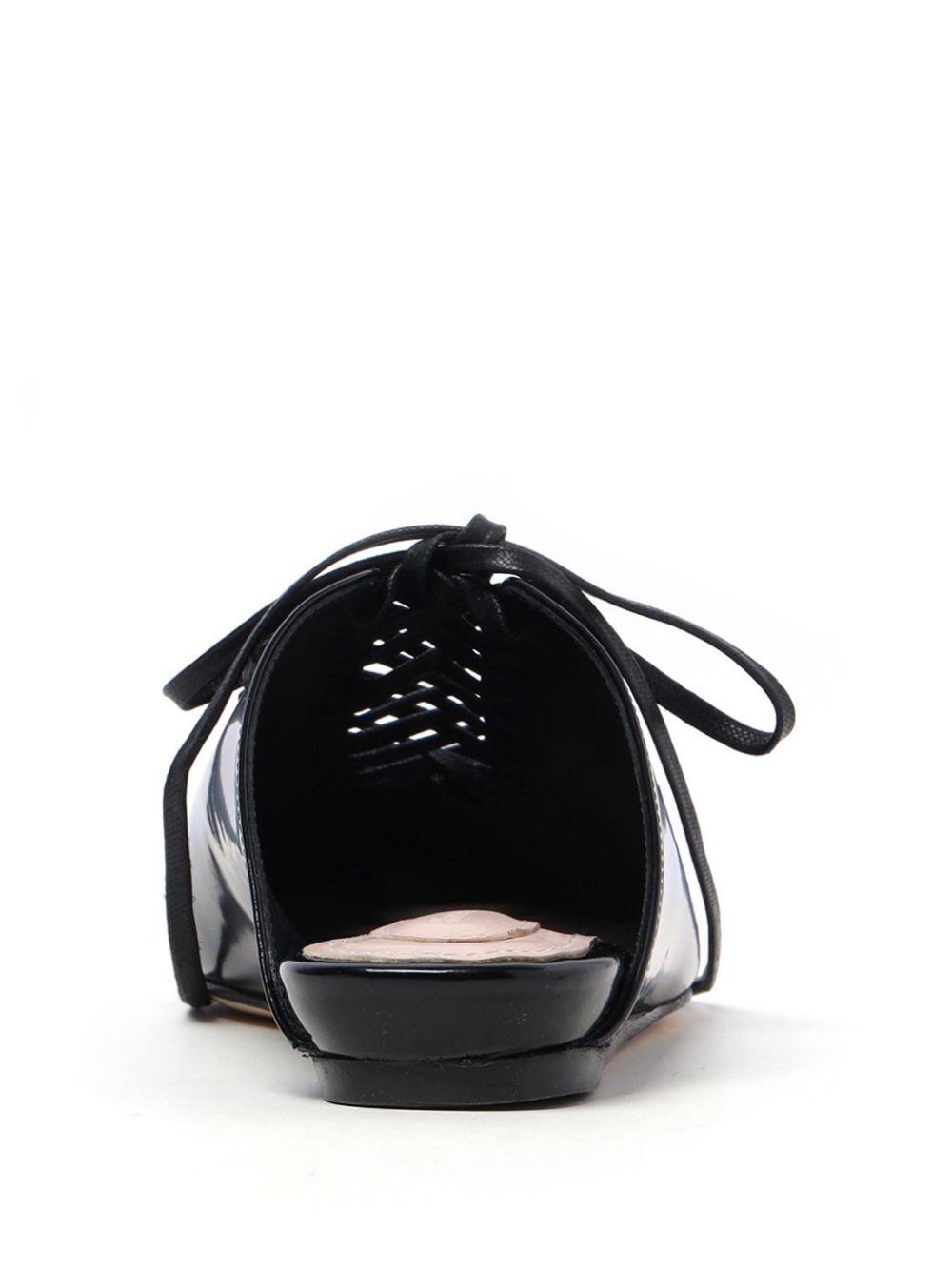 lace-up mules - 3