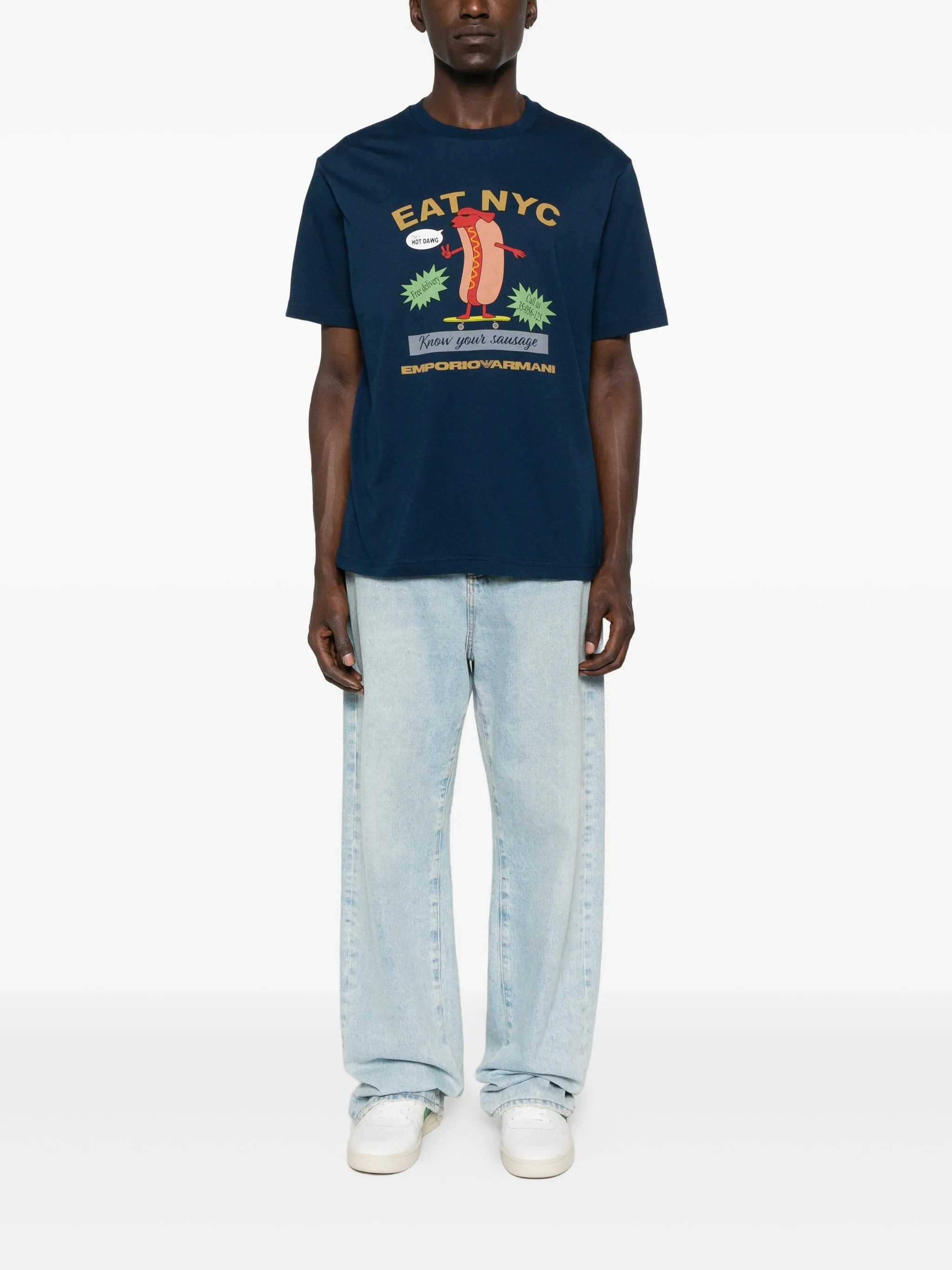 Emporio Armani Graphic-print Cotton T-shirt - 2