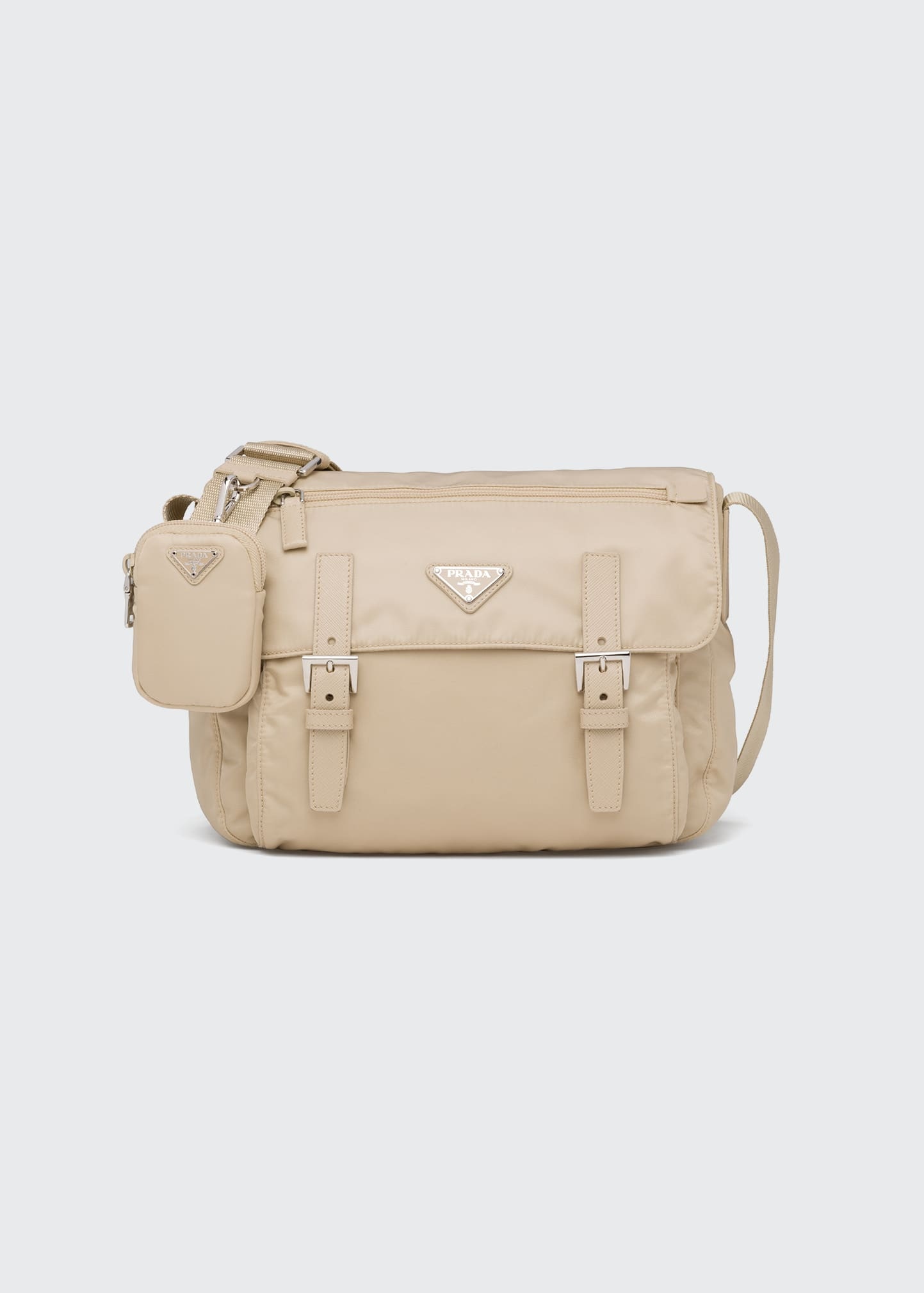 Single Pocket Re-Nylon Shoulder Messenger Bag - 1