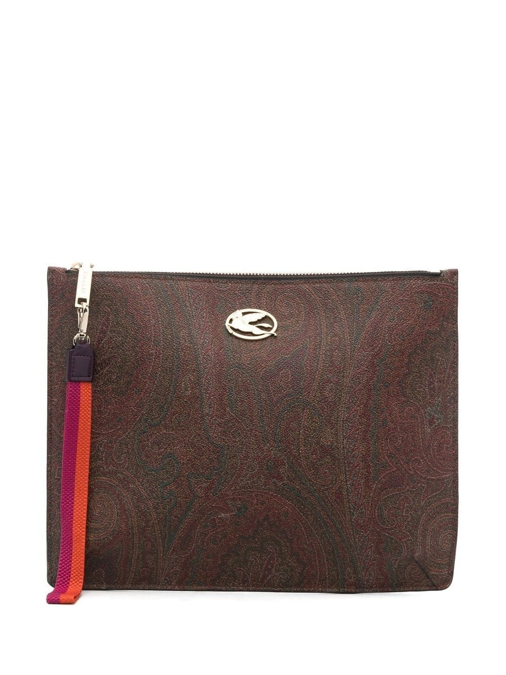 paisley-print clutch bag - 1