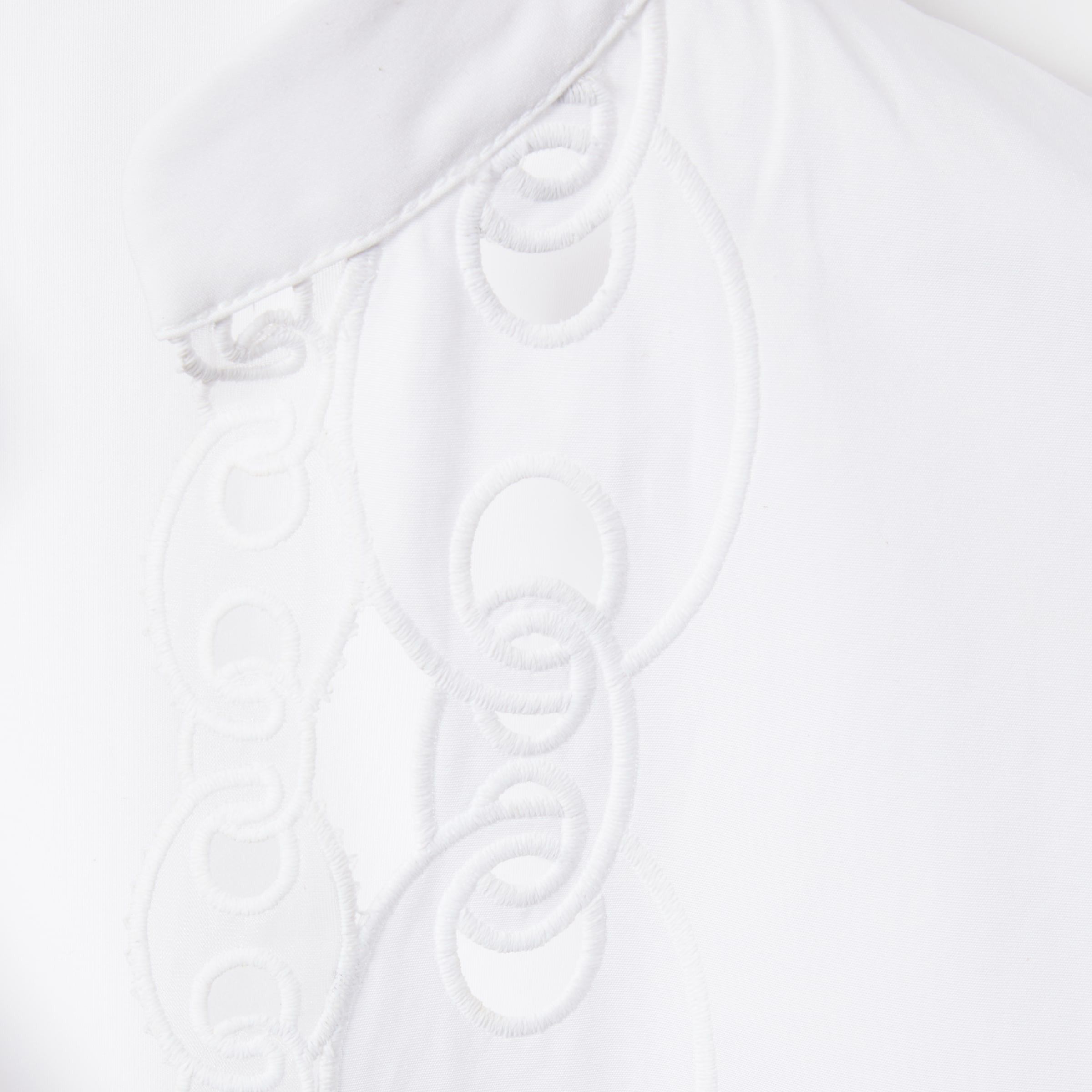 Cotton poplin shirt dress with embroidery - 6