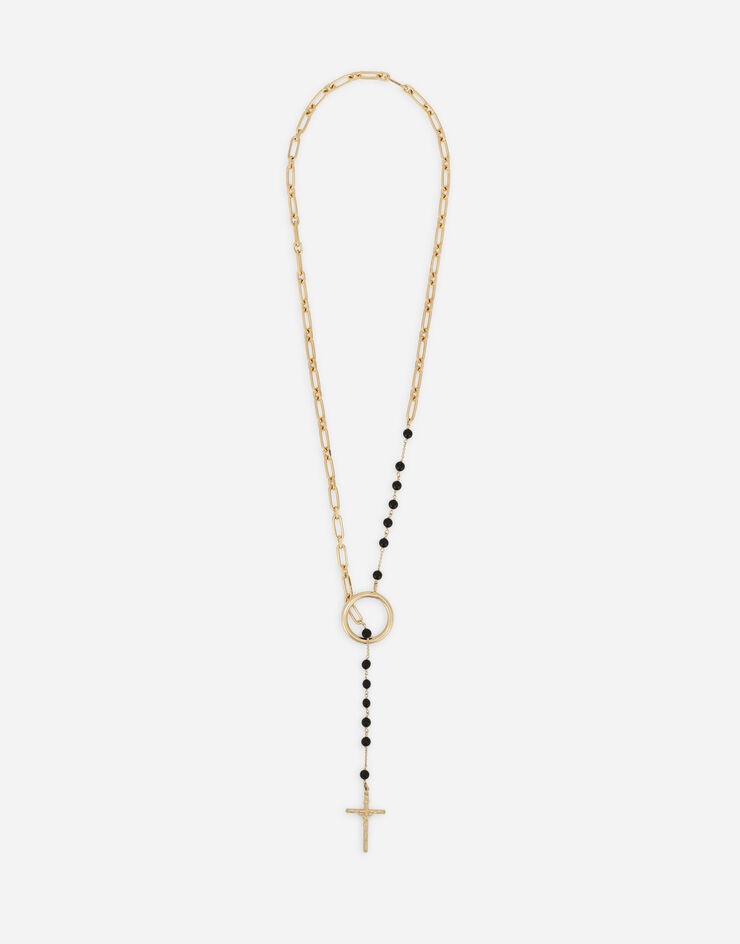 Rosary necklace with chain detailing - 1