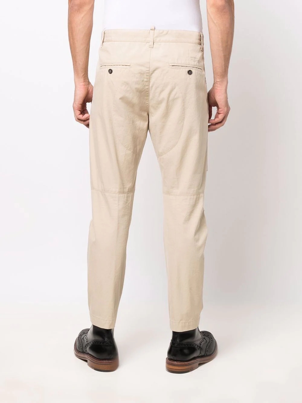 slim-cut chino trousers - 4