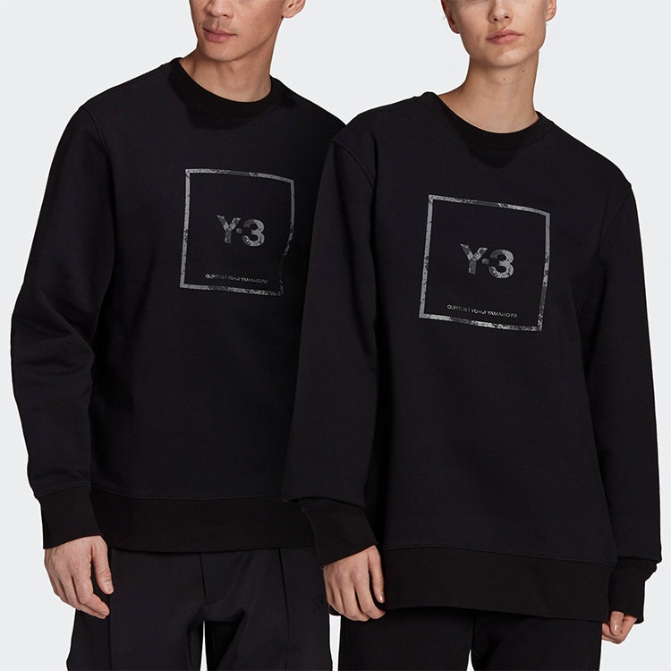 Y-3 SS21 Reflective Square Logo Round Neck Black GV6057 - 2
