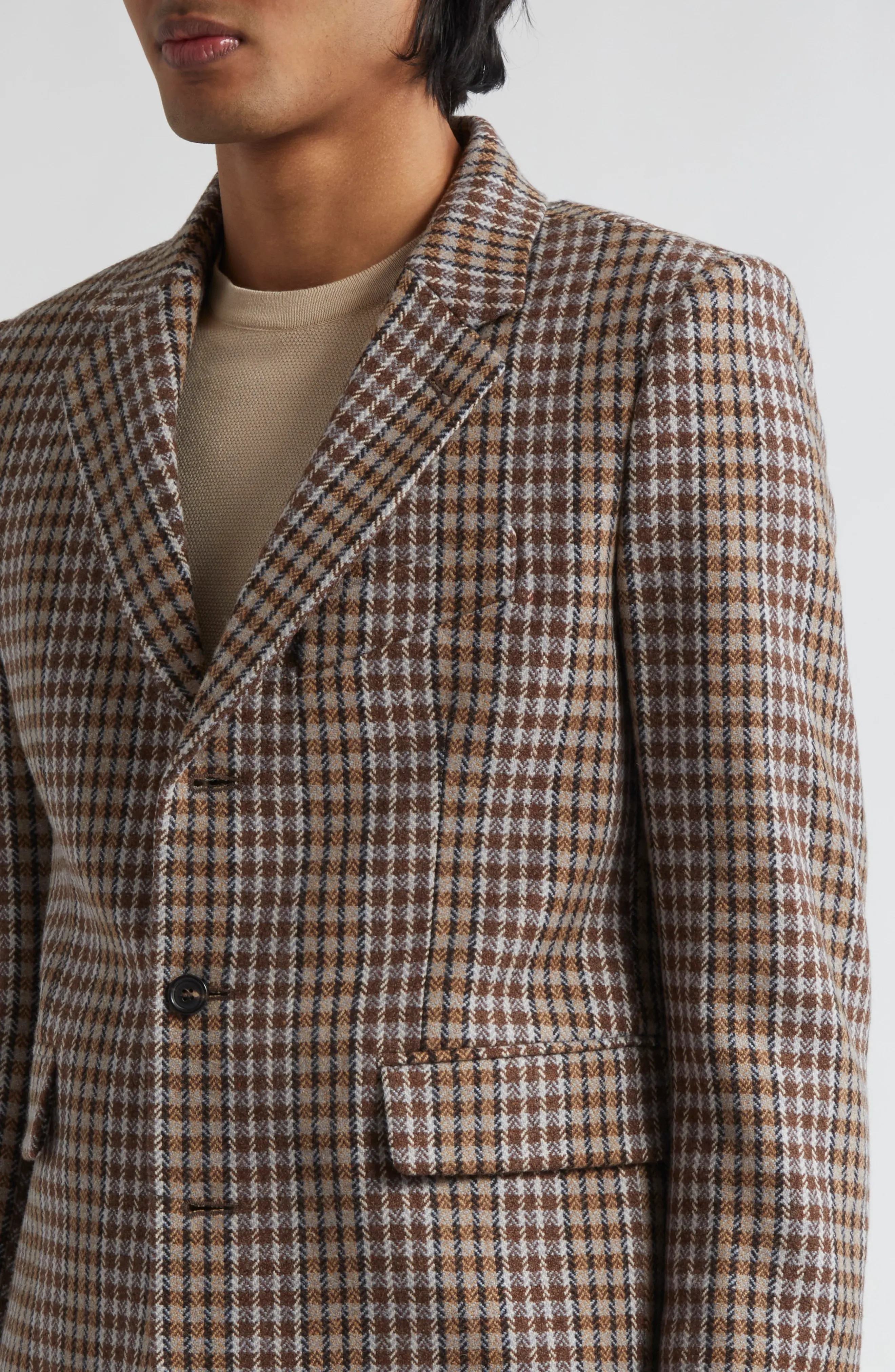 Marston Check Merino Wool Tweed Suit Jacket - 4