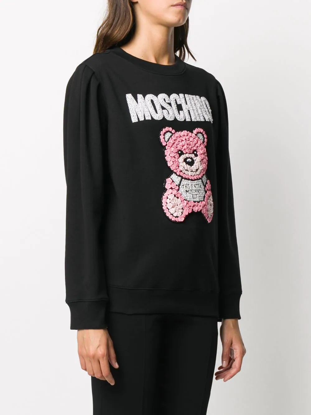 Teddy Bear embroidery sweatshirt - 3