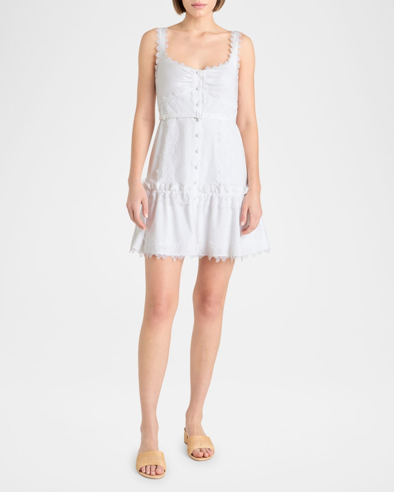 Cinq à Sept Aziza Embellished Button-Front Mini Dress outlook