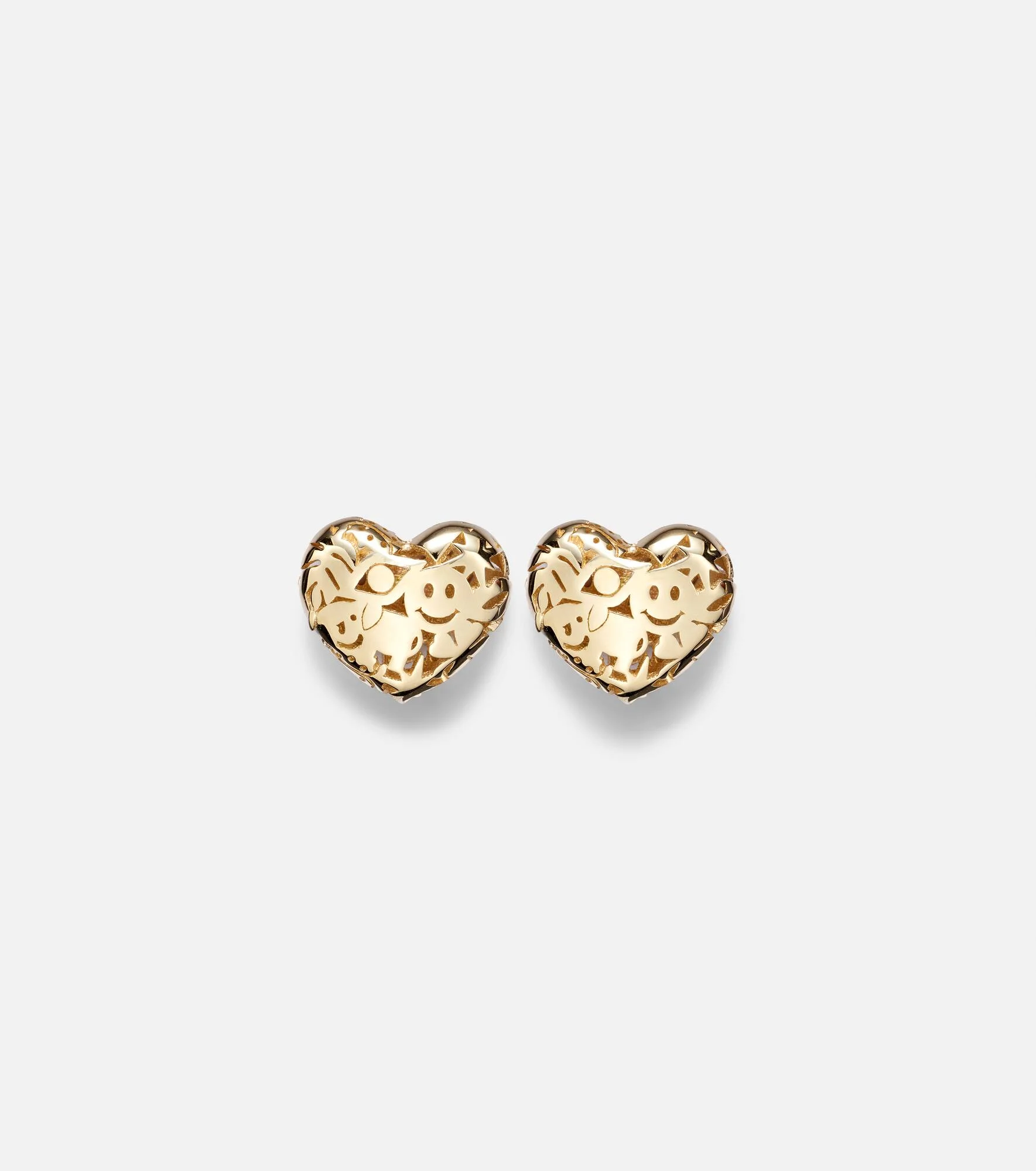 Puffy Icon Wallpaper Small 14kt gold earrings - 1