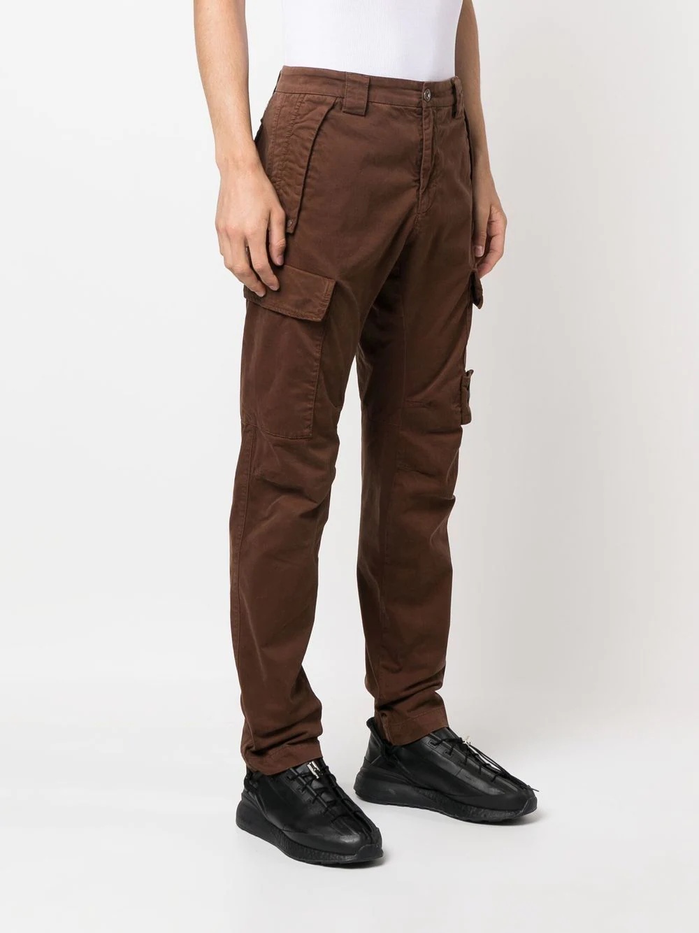 straight cargo-pocket trousers - 3