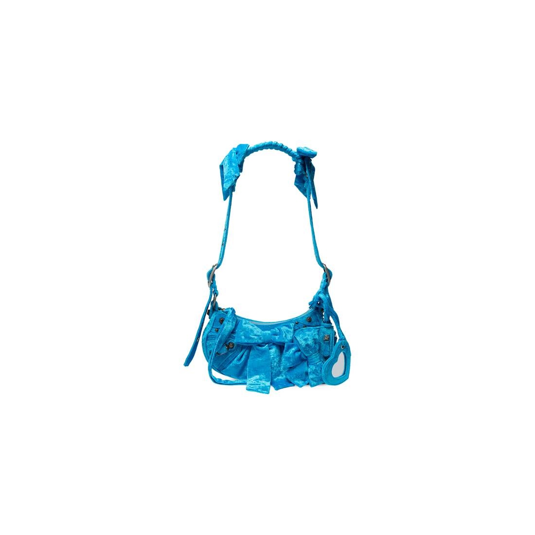 BALENCIAGA le cagole xs shoulder bag crushed velvet REVERSIBLE