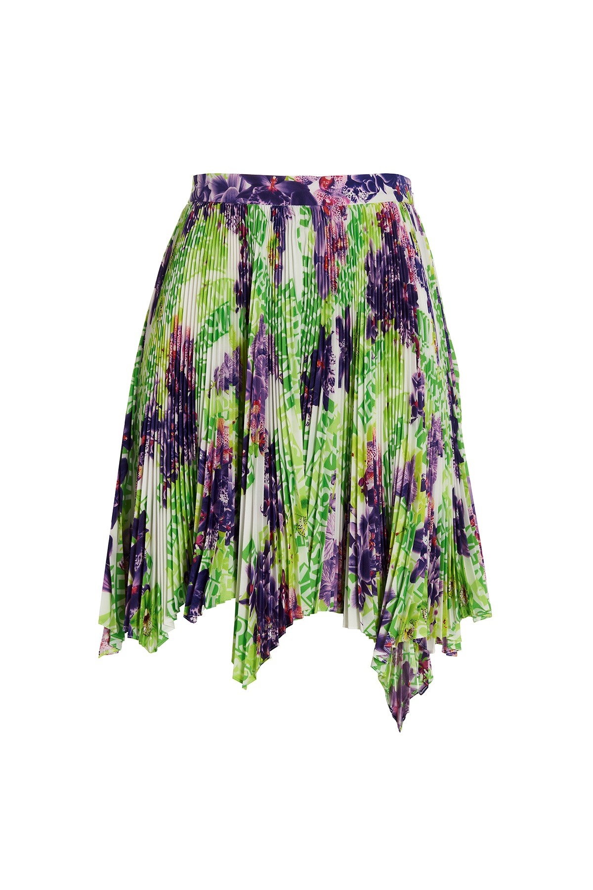 VERSACE 'Orchid Versace’ skirt Multicolor 10087421A06392 Versace Multicolor Orchid Versace Skirt for Women Online USA