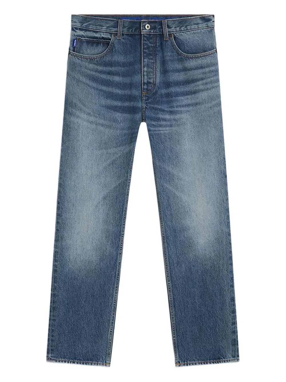 five-pocket design faded jeans - 1