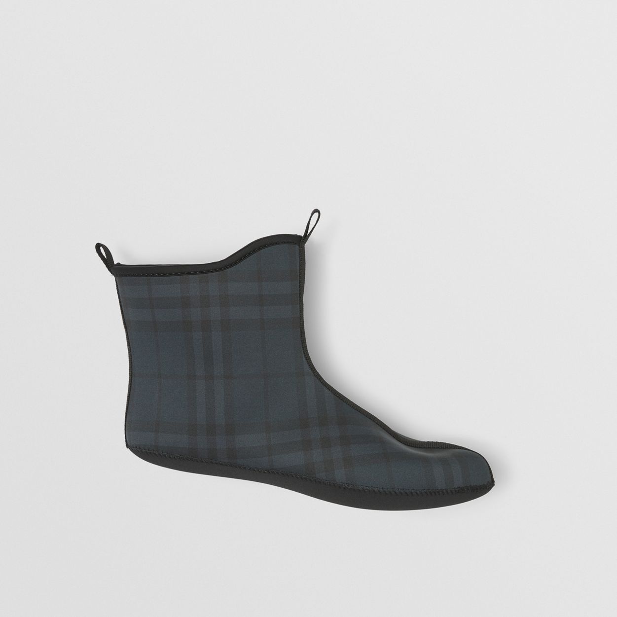 Vintage Check Neoprene and Rubber Rain Boots - 6