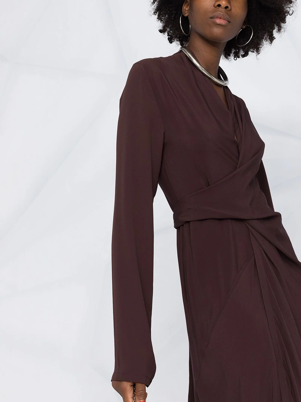 draped wrap dress - 3