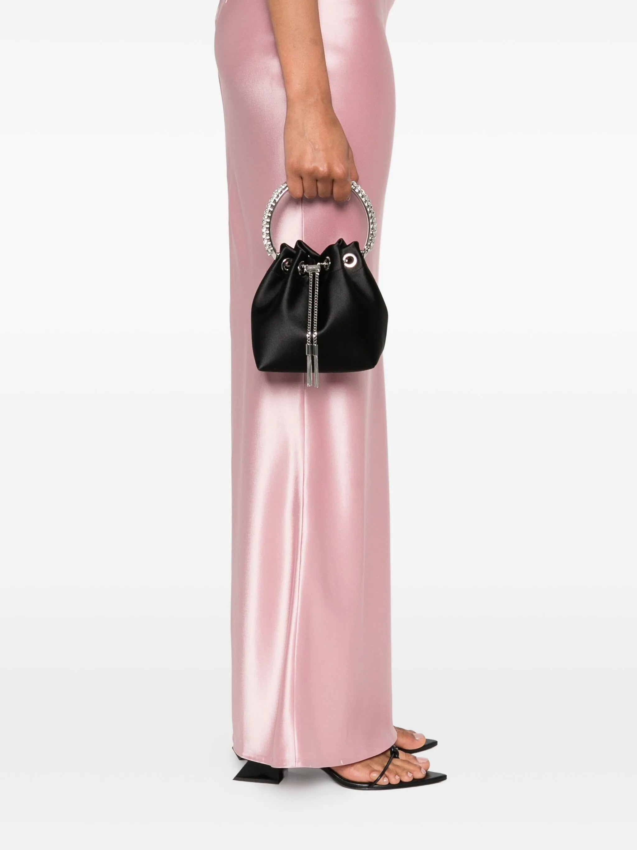 Jimmy Choo Bon Bon Crystal-embellished Drawstring Bag - 3
