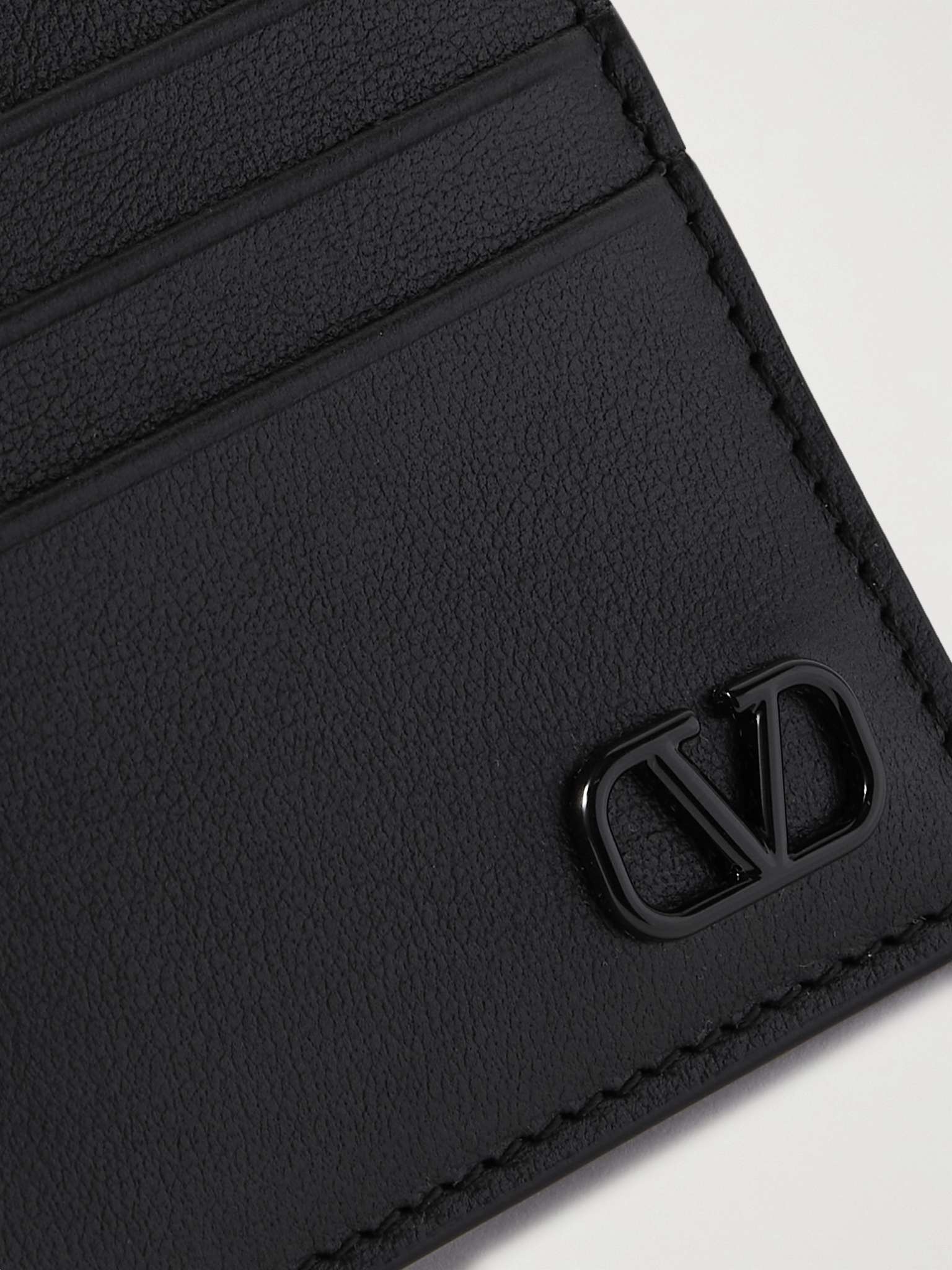 Valentino Garavani Logo-Appliquéd Full-Grain Leather Cardholder - 4