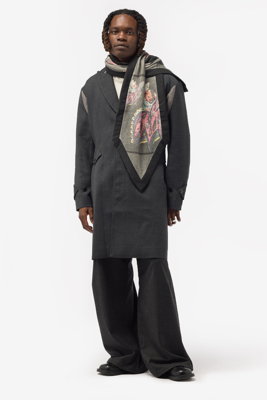 Kiko Kostadinov Meno Trousers in Charcoal Grey | notreshop | REVERSIBLE