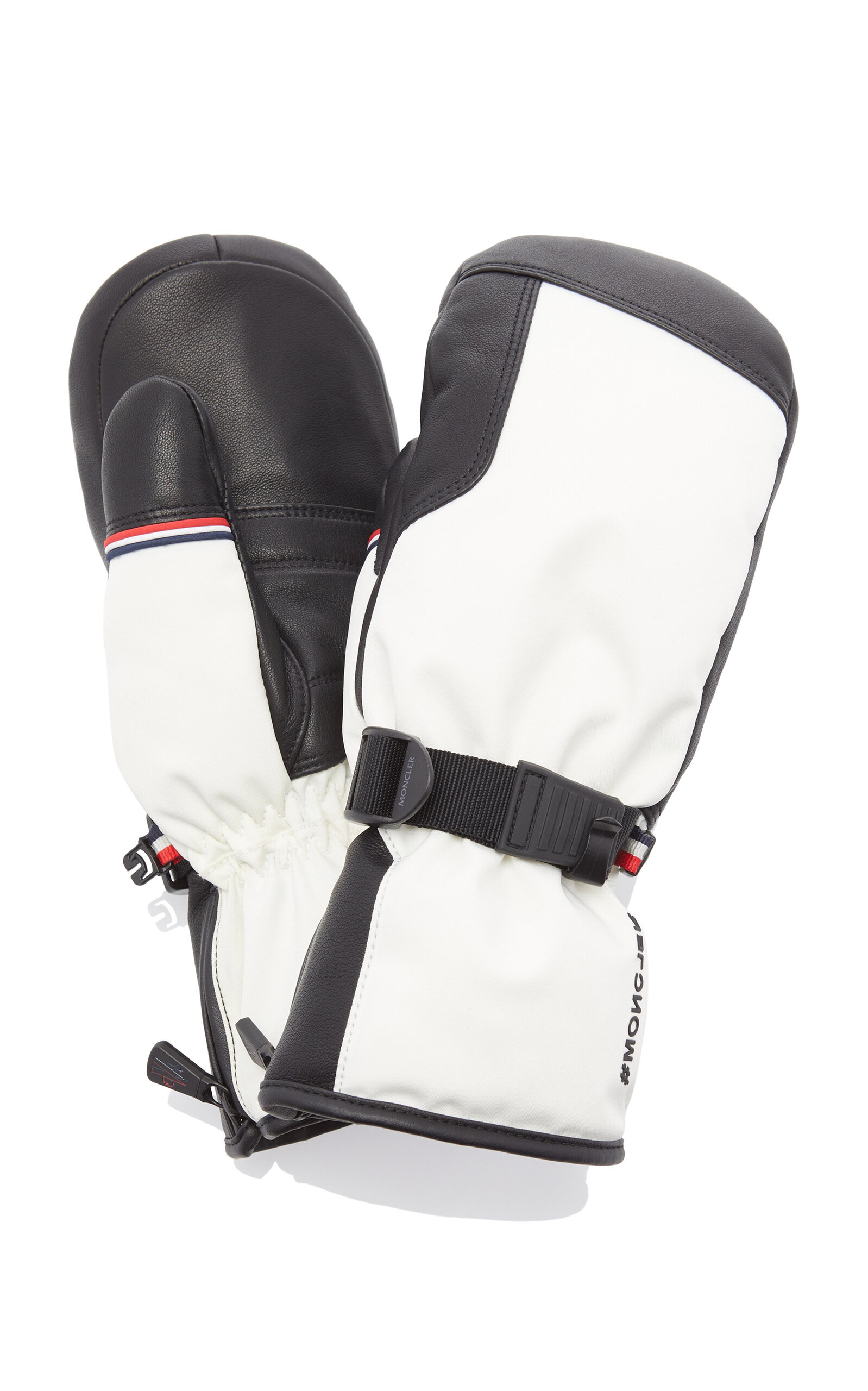 Leather Ski Gloves white - 1