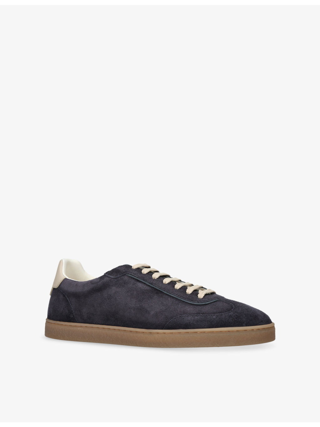 Foiled-Logo Suede Low-Top Trainers - 3