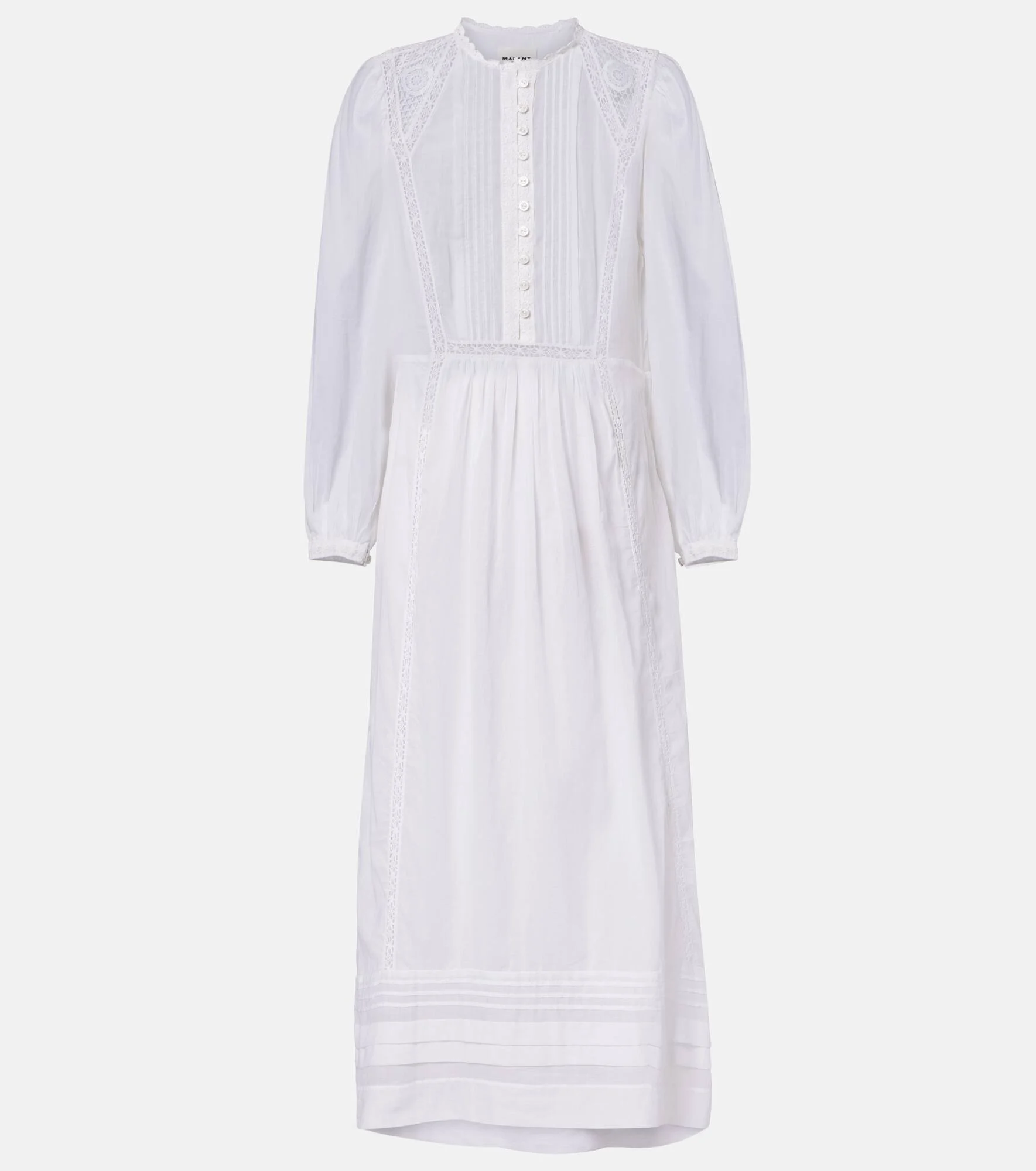 Gisela lace-trimmed cotton maxi dress - 1