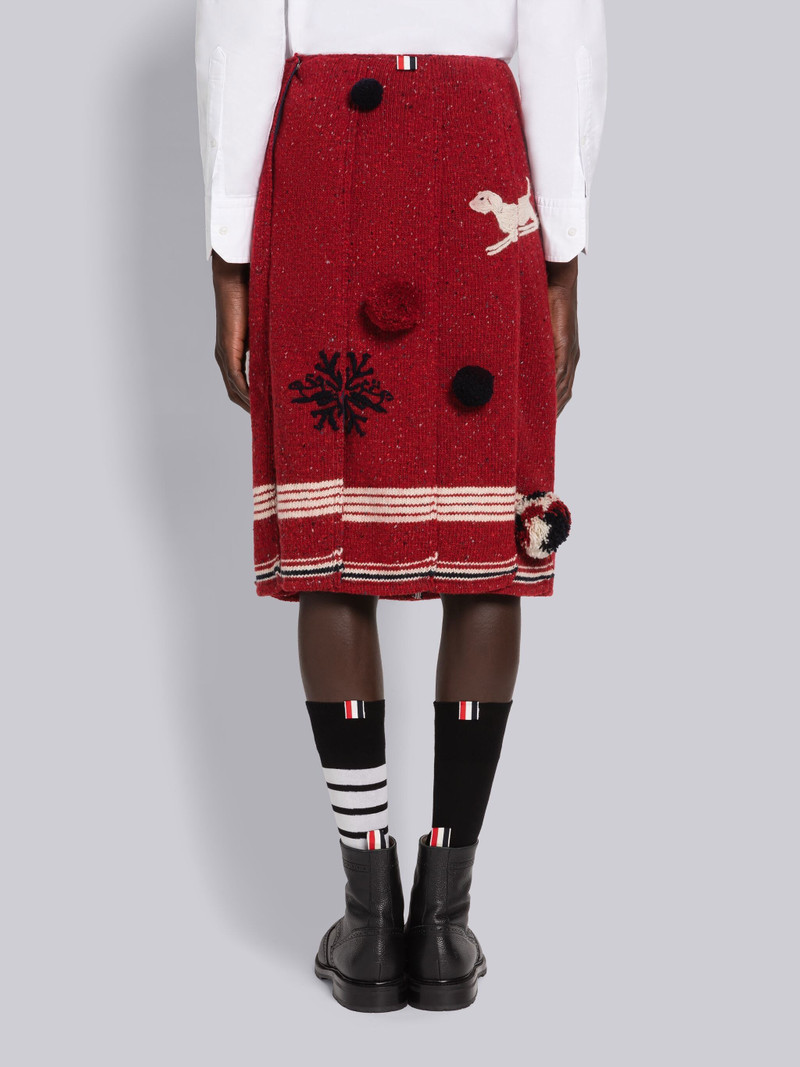 DONEGAL SKI EMBROIDERY PLEATED SKIRT 4