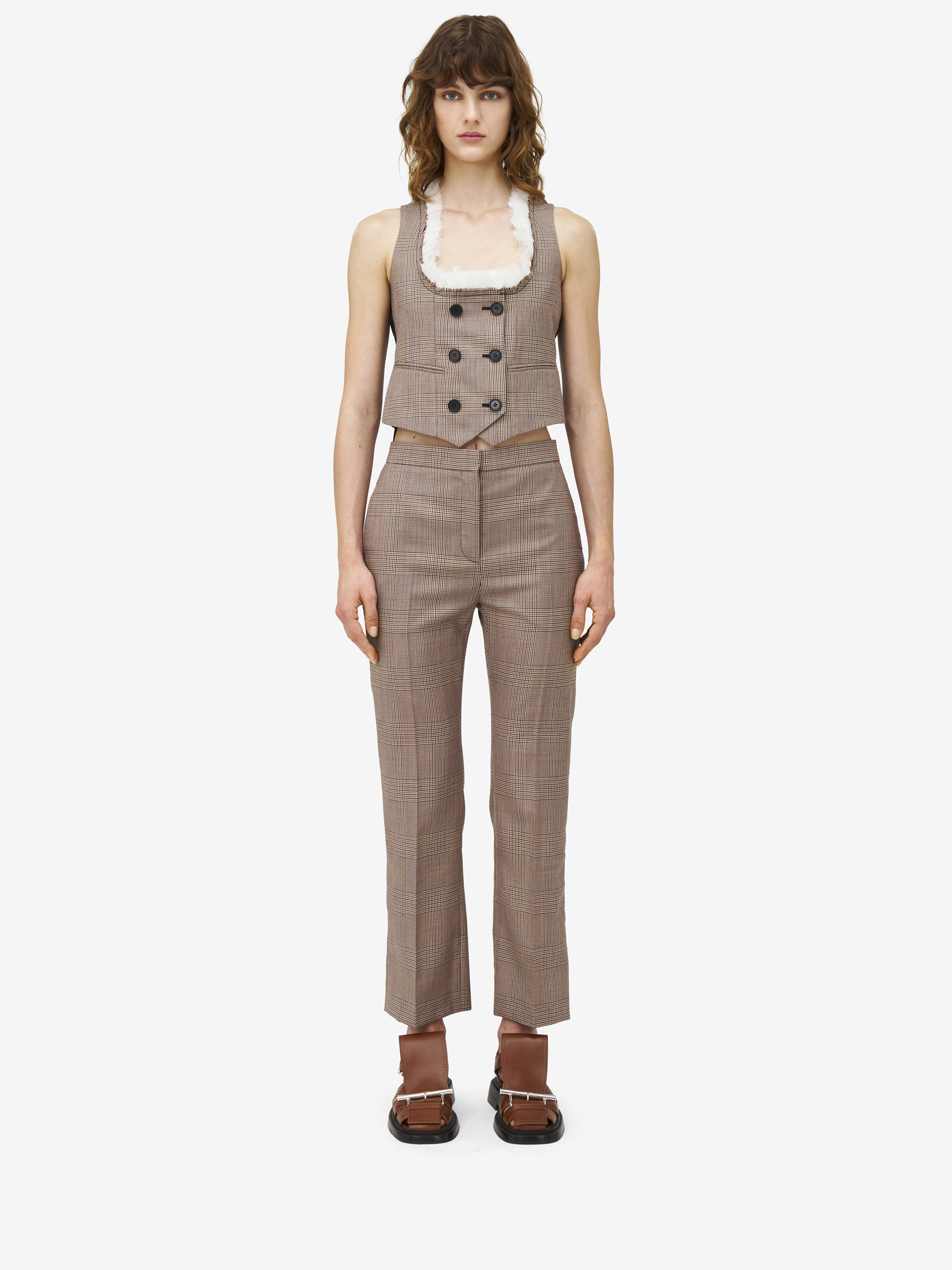 Heitage Check Kickback Trousers - 3