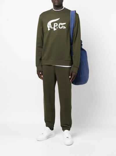 LACOSTE x A.P.C. logo track pants outlook