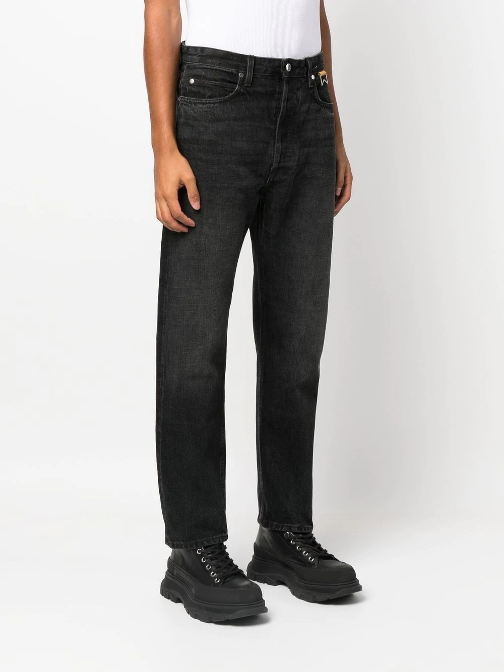 mid-rise straight jeans - 3