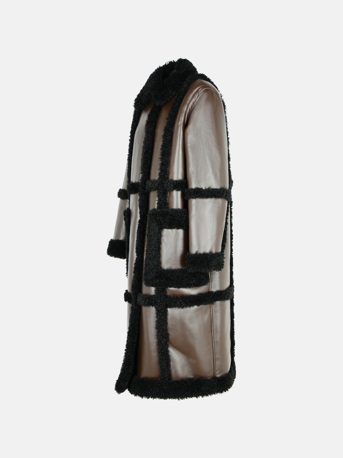'PATRICE' BROWN POLYURETHANE COAT - 2