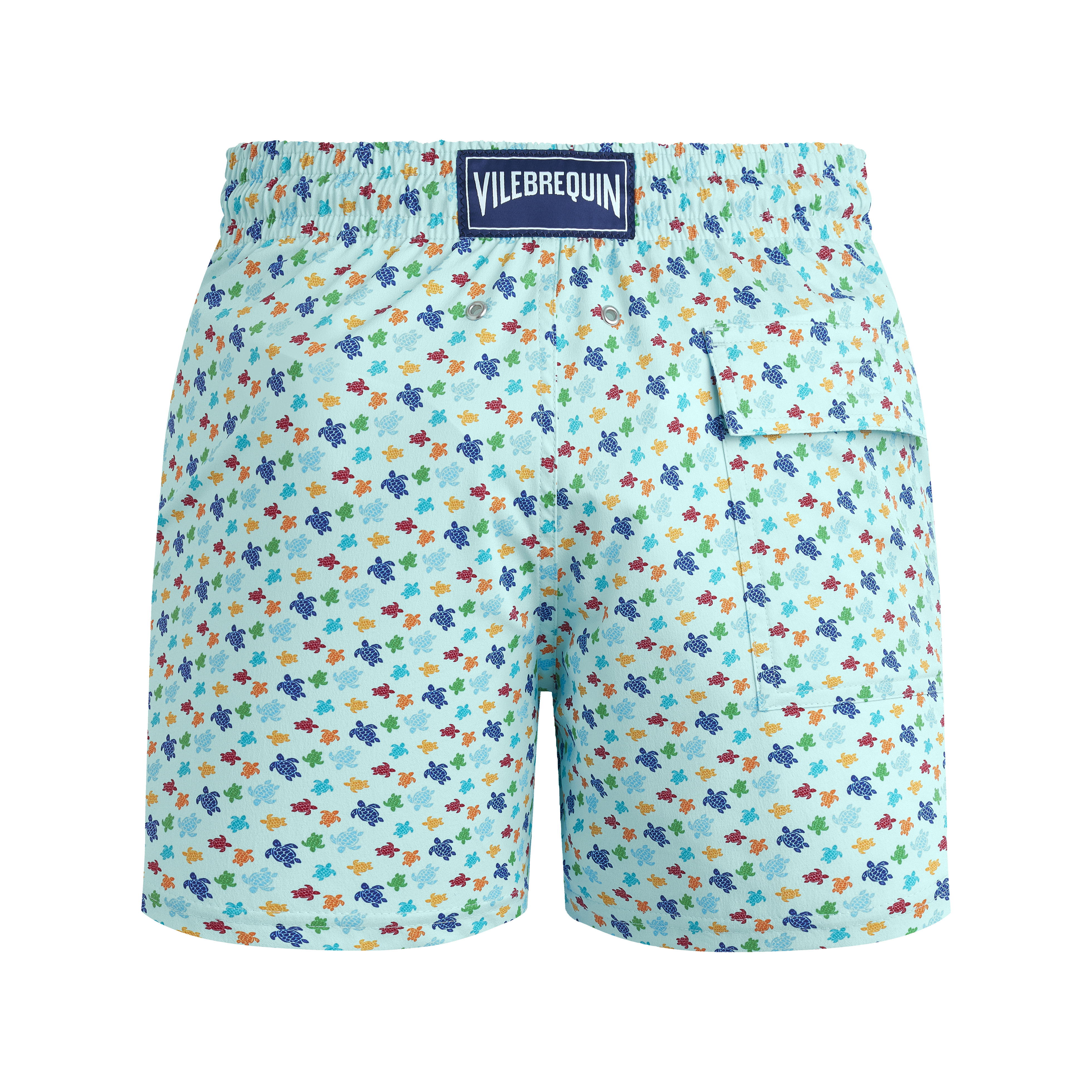 Men Stretch Short Swim Trunks Micro Ronde Des Tortues Rainbow - 2