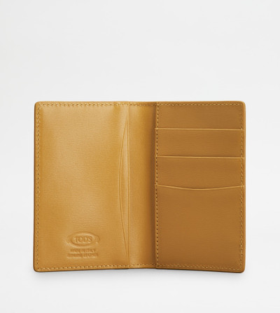 Tod's TOD'S CARD HOLDER IN LEATHER - YELLOW outlook
