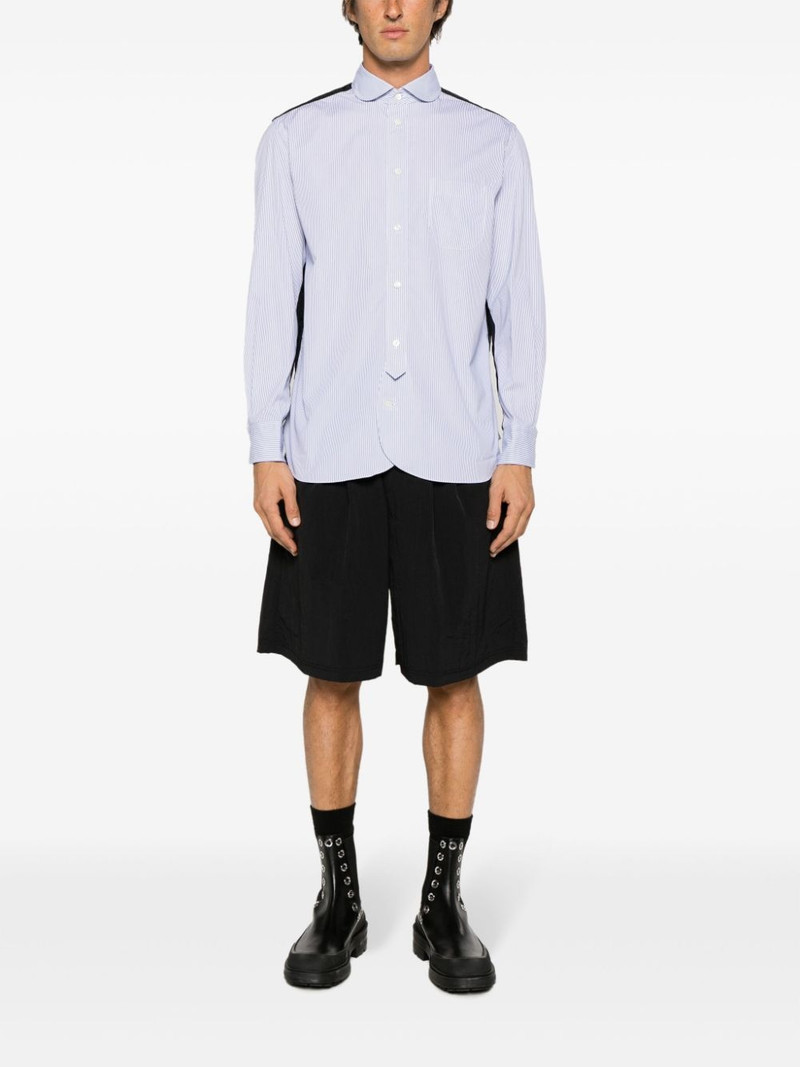 Junya Watanabe MAN panelled striped cotton shirt outlook