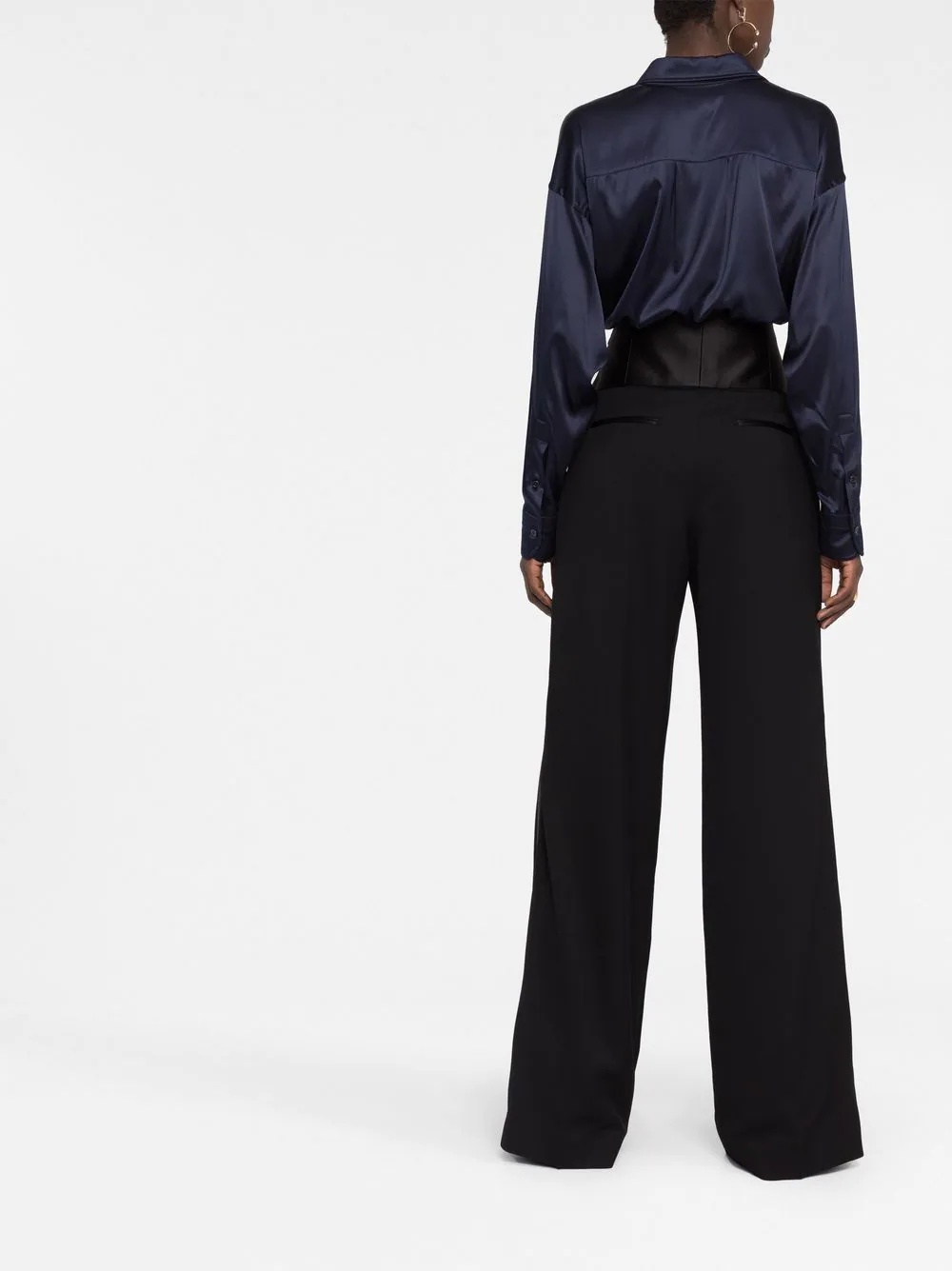 wide-leg high-waisted trousers - 4