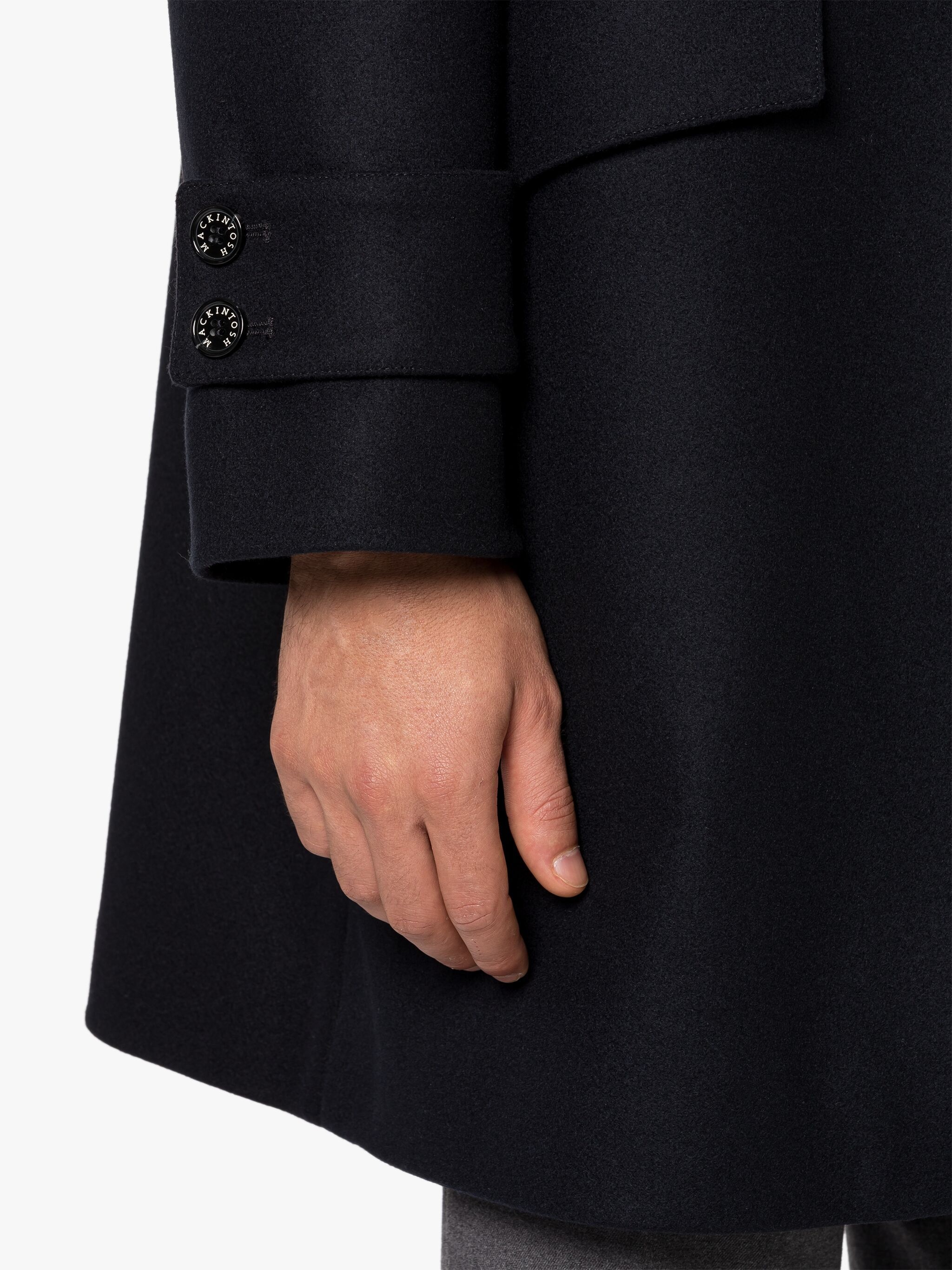HUMBIE HOOD NAVY WOOL OVERCOAT - 6