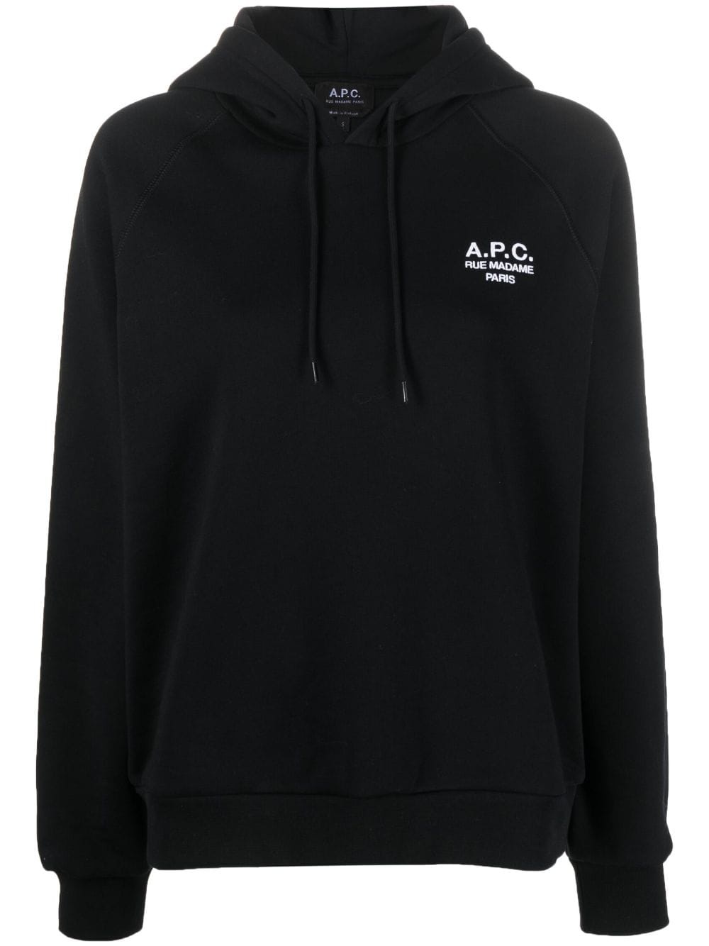 logo-embroidered cotton hoodie - 1