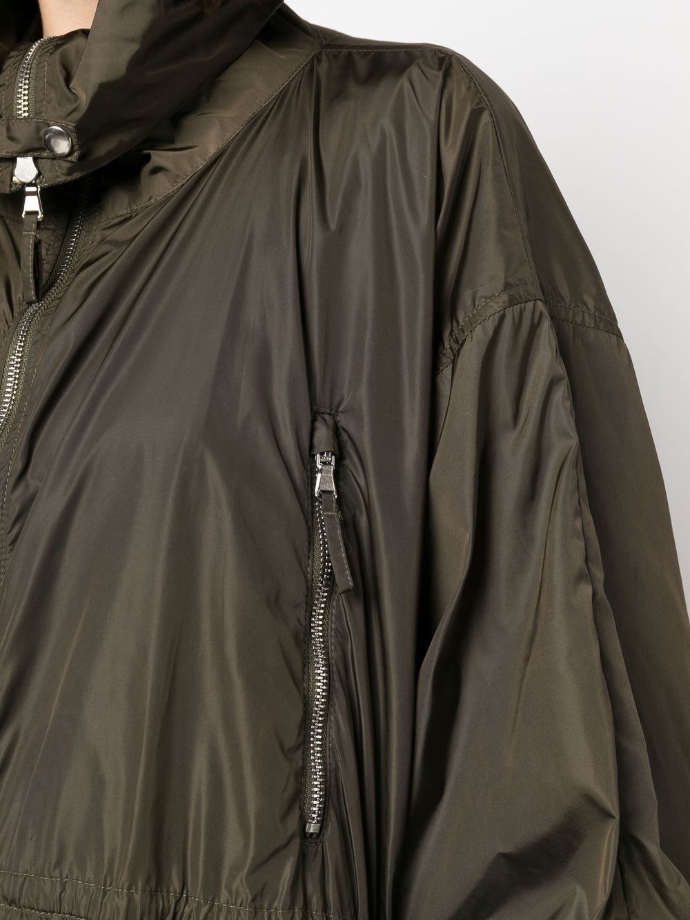 long gathered A-line coat - 5