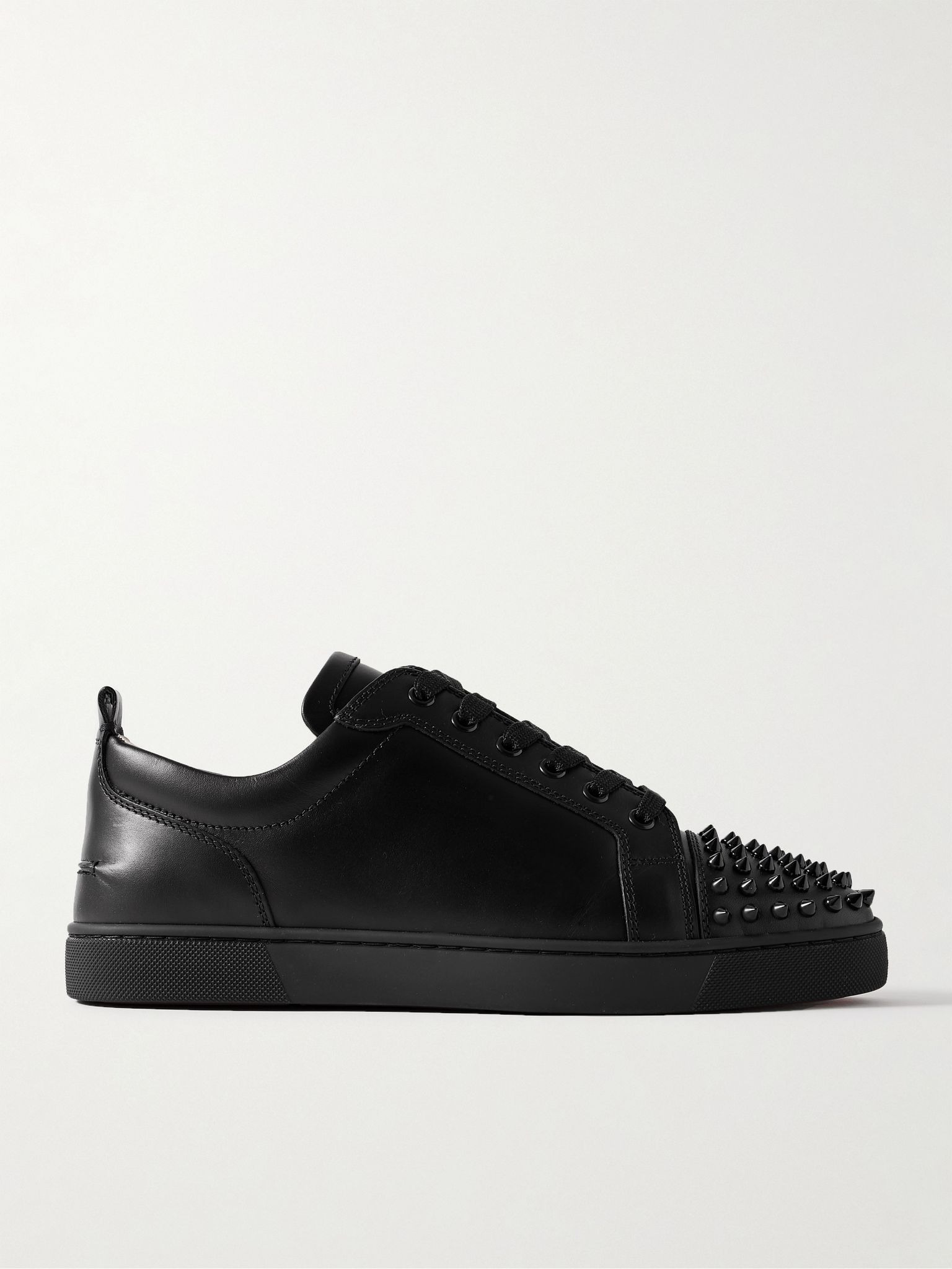 Louis Junior Spikes Cap-Toe Leather Sneakers Black - 1